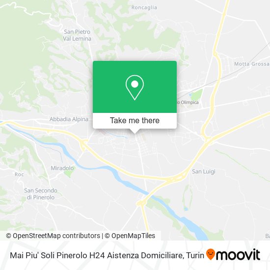 Mai Piu' Soli Pinerolo H24 Aistenza Domiciliare map