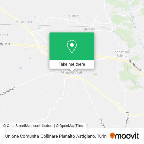 Unione Comunita' Collinare Pianalto Astigiano map