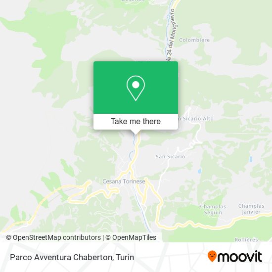 Parco Avventura Chaberton map