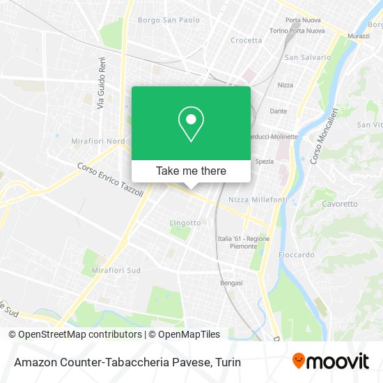 Amazon Counter-Tabaccheria Pavese map