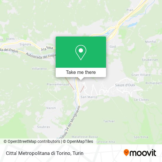 Citta' Metropolitana di Torino map