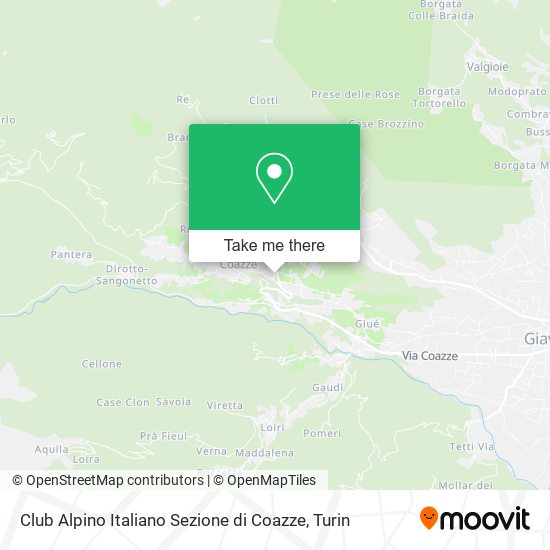 Club Alpino Italiano Sezione di Coazze map