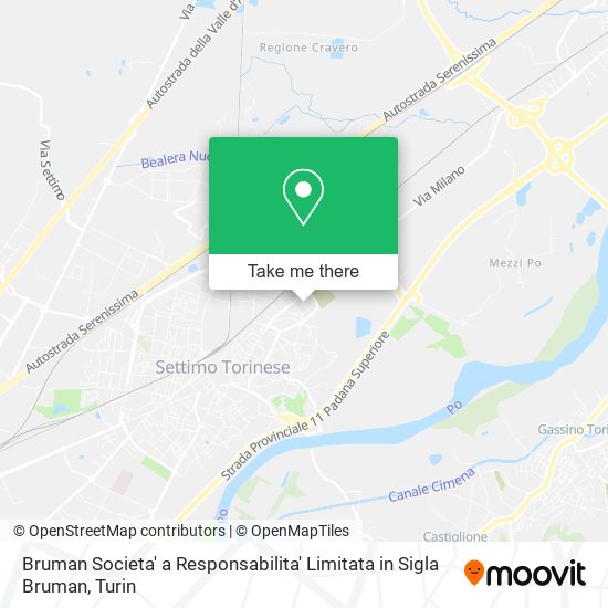 Bruman Societa' a Responsabilita' Limitata in Sigla Bruman map