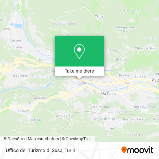 Uffico del Turizmo di Susa map