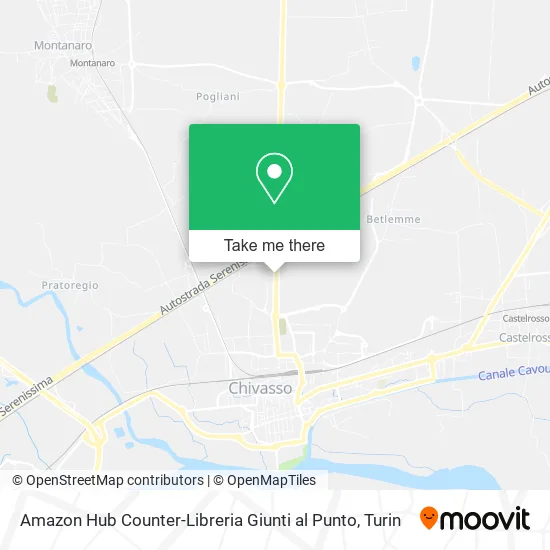 Amazon Hub Counter-Libreria Giunti al Punto map