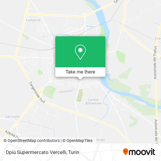 Dpiù Supermercato Vercelli map