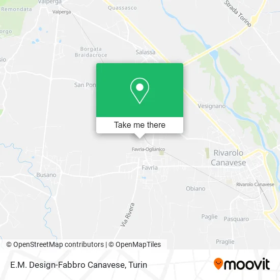 E.M. Design-Fabbro Canavese map
