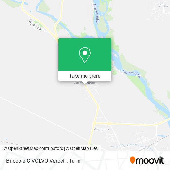 Bricco e C-VOLVO Vercelli map
