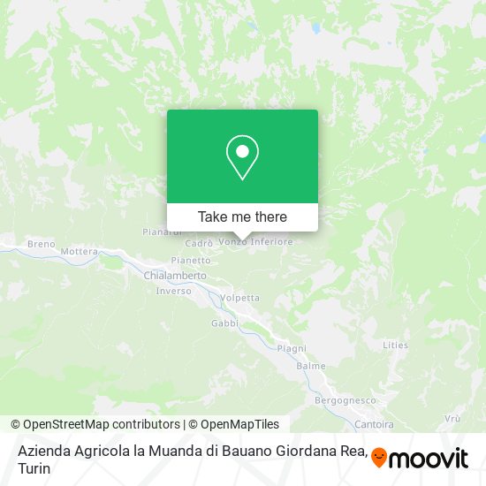 Azienda Agricola la Muanda di Bauano Giordana Rea map