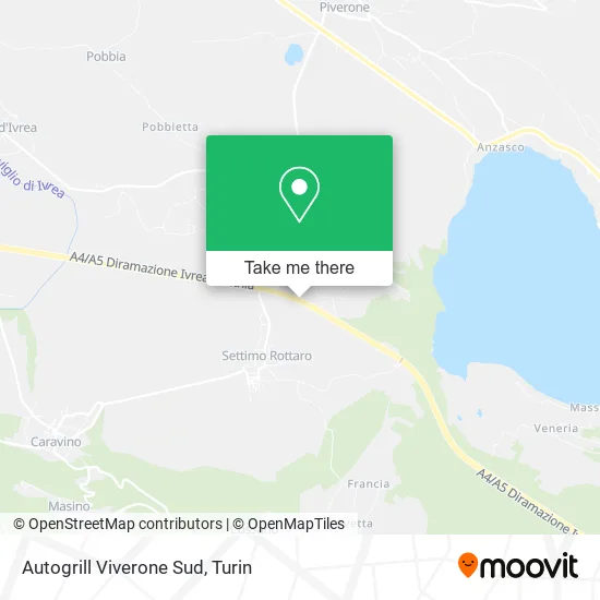 Autogrill Viverone Sud map