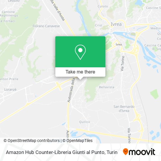 Amazon Hub Counter-Libreria Giunti al Punto map