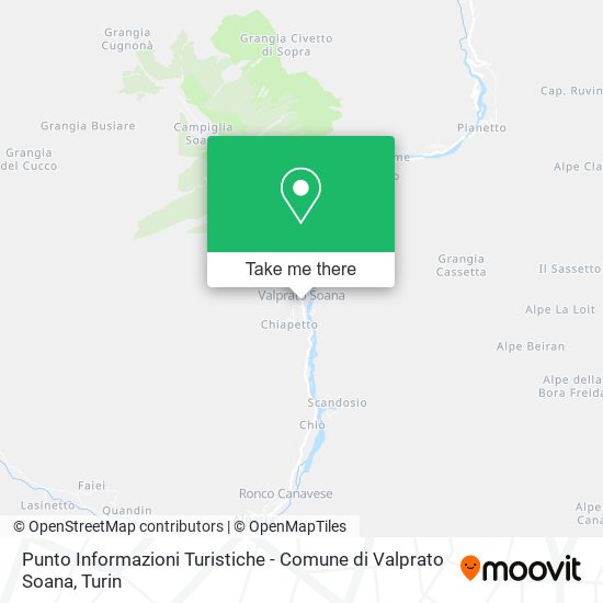 Punto Informazioni Turistiche - Comune di Valprato Soana map