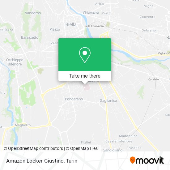 Amazon Locker-Giustino map