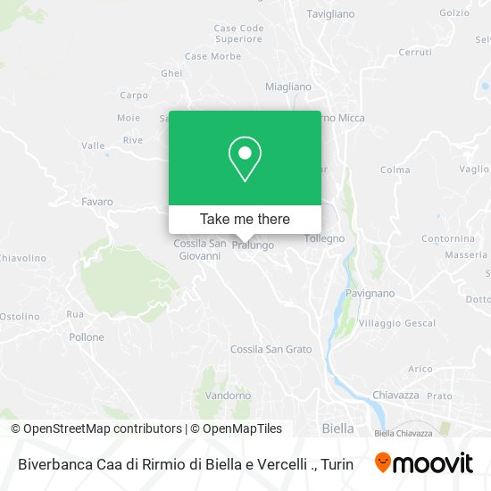 Biverbanca Caa di Rirmio di Biella e Vercelli . map