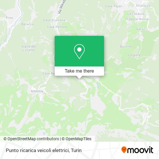 Punto ricarica veicoli elettrici map