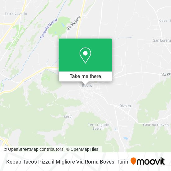 Kebab Tacos Pizza il Migliore Via Roma Boves map