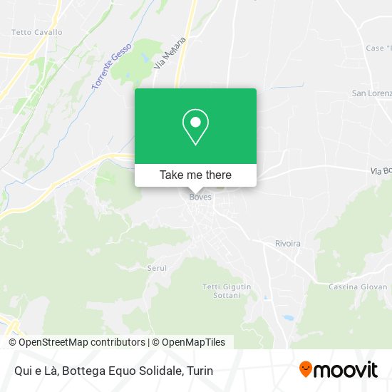 Qui e Là, Bottega Equo Solidale map