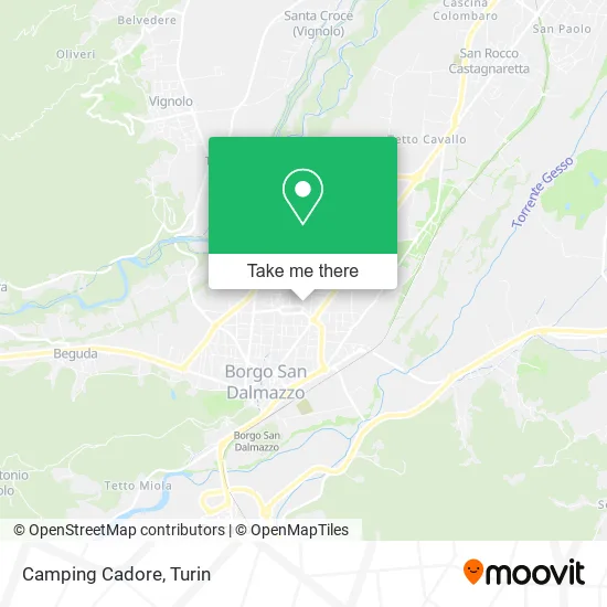 Cadore Camping map