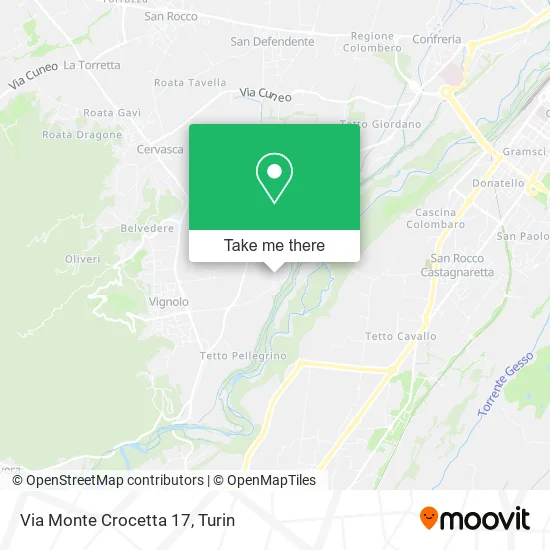 Via Monte Crocetta 17 map