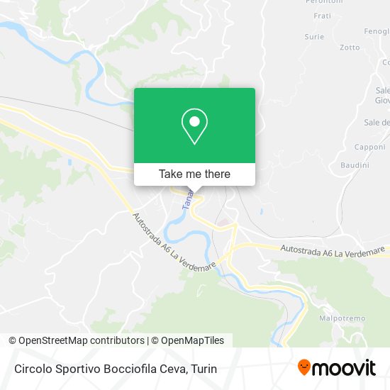 Circolo Sportivo Bocciofila Ceva map