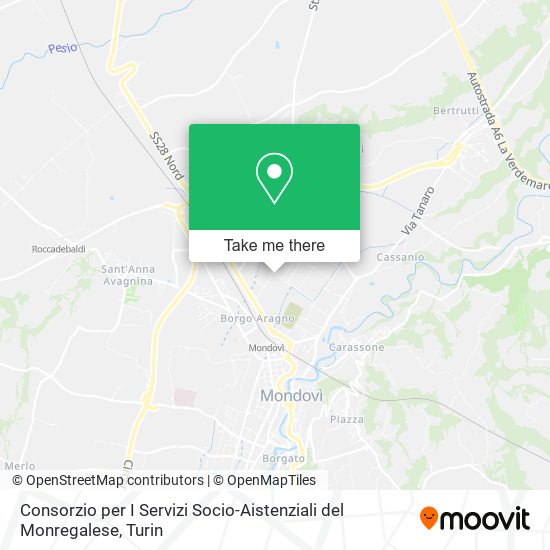 Consorzio per I Servizi Socio-Aistenziali del Monregalese map