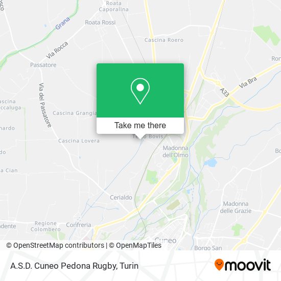 A.S.D. Cuneo Pedona Rugby map