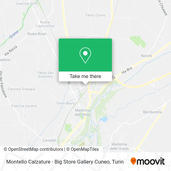 Montello Footwear - Big Store Gallery Cuneo map