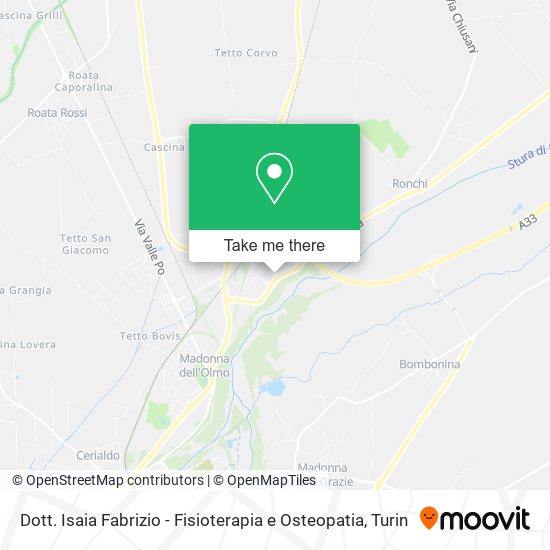 Dott. Isaia Fabrizio - Fisioterapia e Osteopatia map