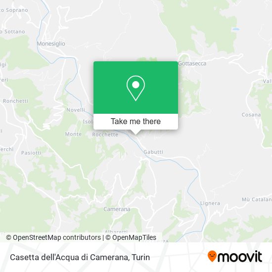 Casetta dell'Acqua di Camerana map