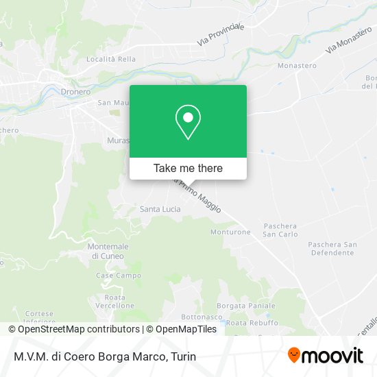 M.V.M. di Coero Borga Marco map