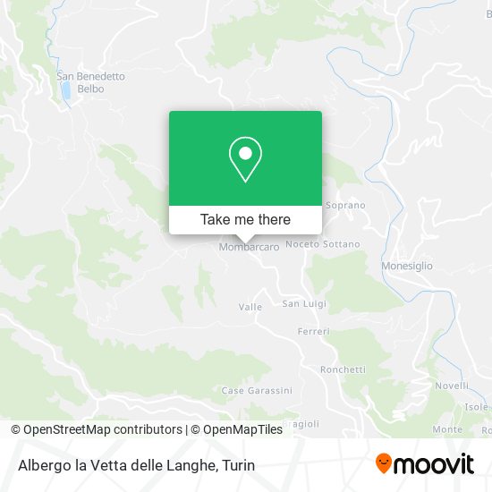 Albergo la Vetta delle Langhe map