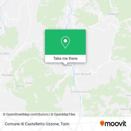 Comune di Castelletto Uzzone map