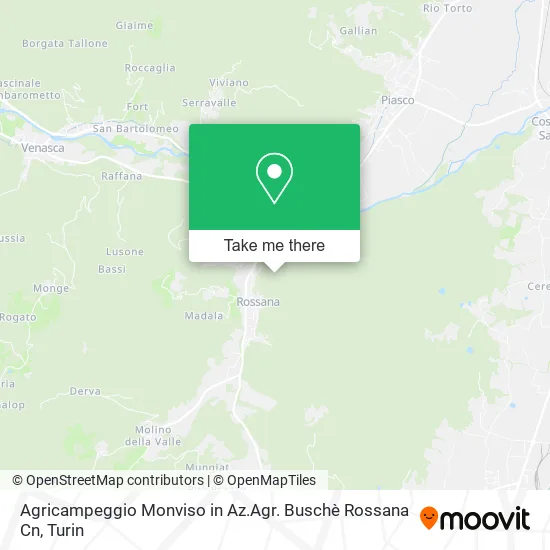 Monviso Agricultural Camping at Buschè Rossana Farm map