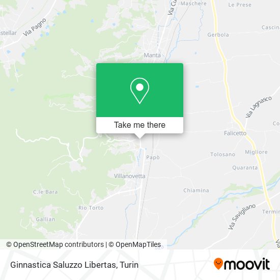 Ginnastica Saluzzo Libertas map