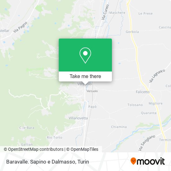 Baravalle. Sapino e Dalmasso map