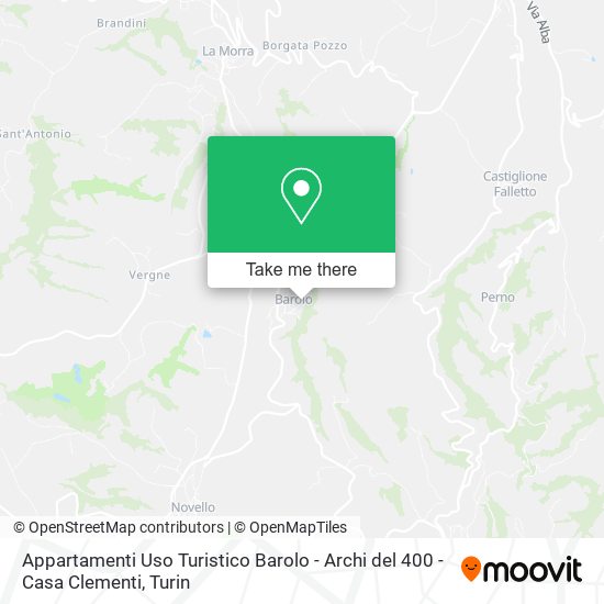 Appartamenti Uso Turistico Barolo - Archi del 400 - Casa Clementi map