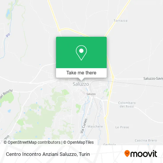 Saluzzo Senior Meeting Center map