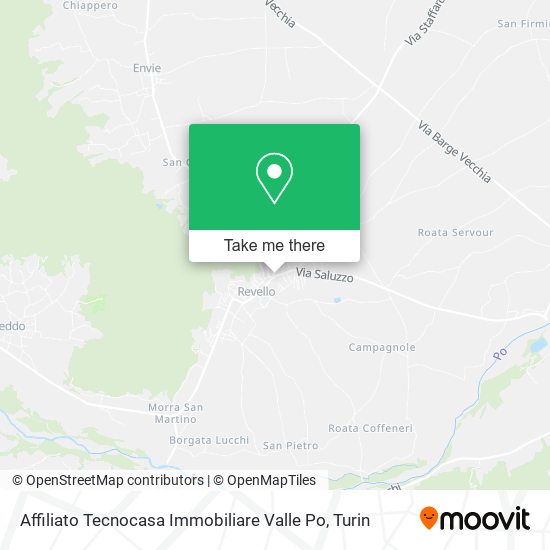 Affiliato Tecnocasa Immobiliare Valle Po map