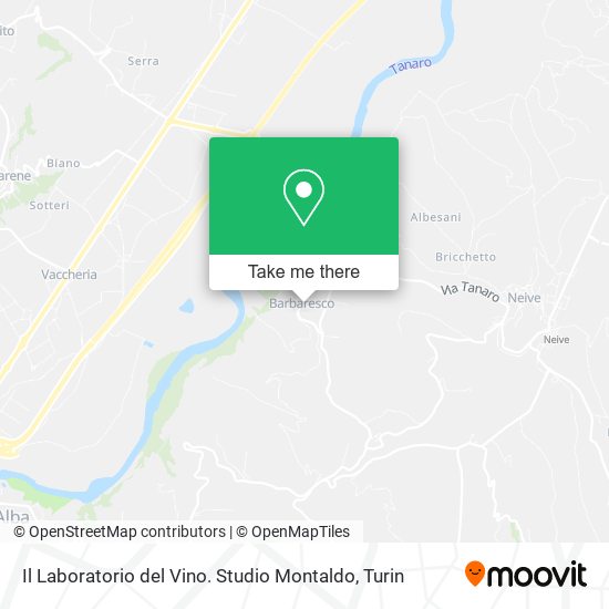 Il Laboratorio del Vino. Studio Montaldo map