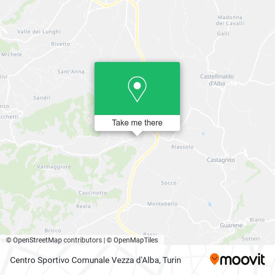 Centro Sportivo Comunale Vezza d'Alba map