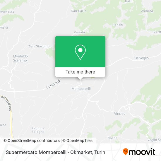 Supermercato Mombercelli - Okmarket map