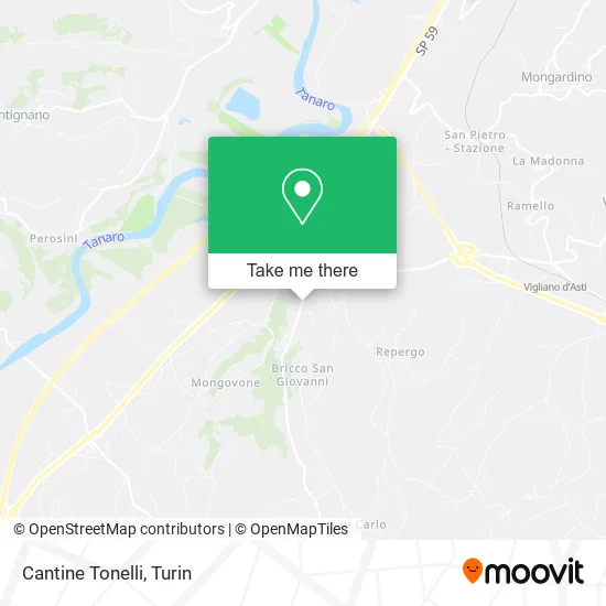 Tonelli Wineries map