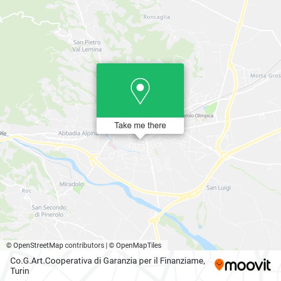 Co.G.Art.Cooperativa di Garanzia per il Finanziame map