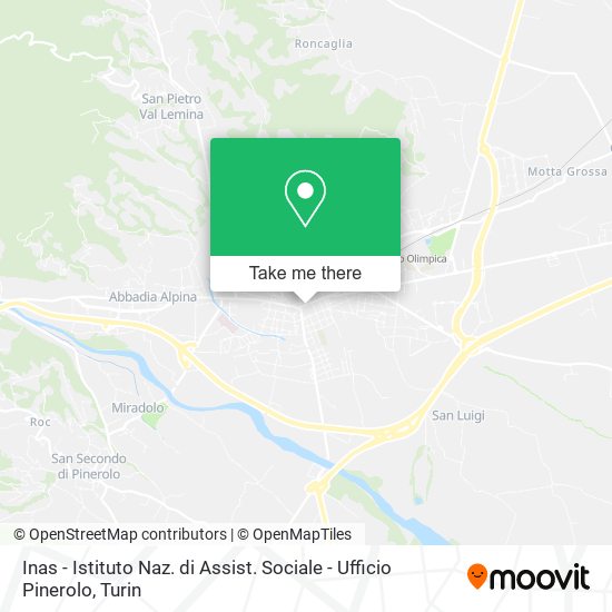 Inas - Istituto Naz. di Assist. Sociale - Ufficio Pinerolo map