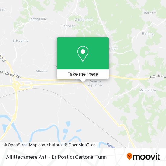 Affittacamere Asti - Er Post di Cartonè map