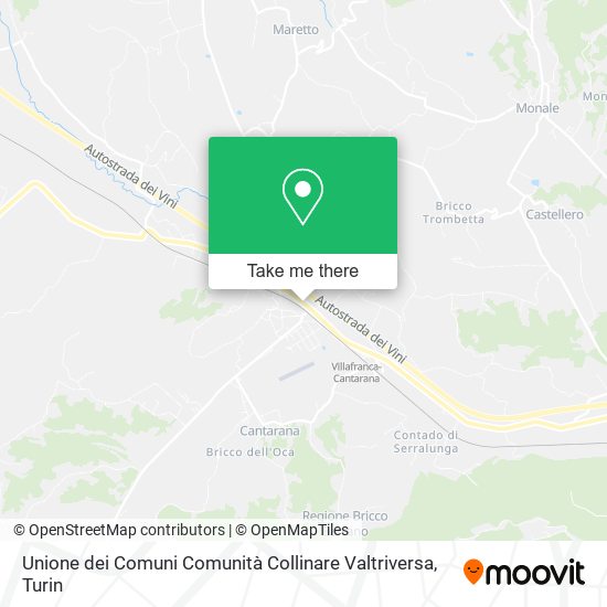 Unione dei Comuni Comunità Collinare Valtriversa map