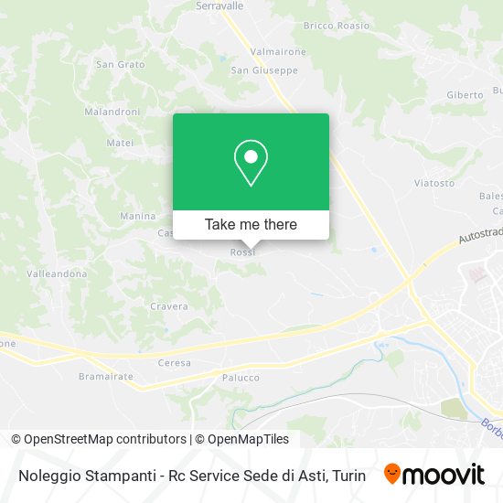 Noleggio Stampanti - Rc Service Sede di Asti map