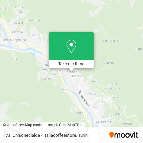 Val Chisone Valley - Italy Coffee Store map