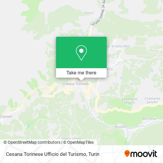 Cesana Torinese Ufficio del Turismo map