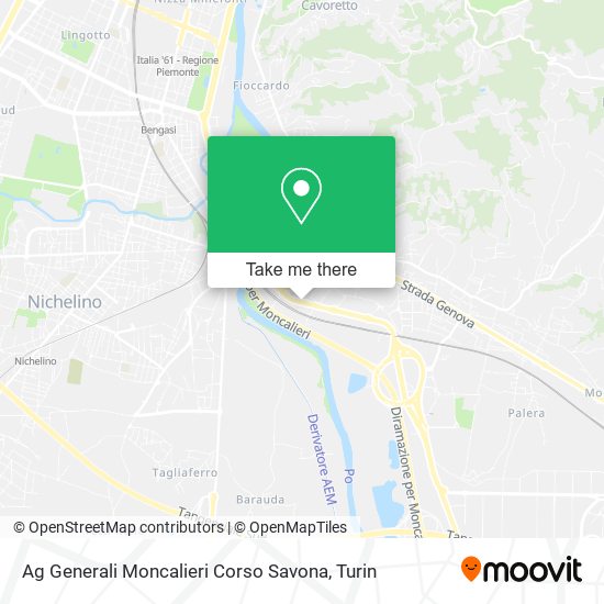 Ag Generali Moncalieri Corso Savona map
